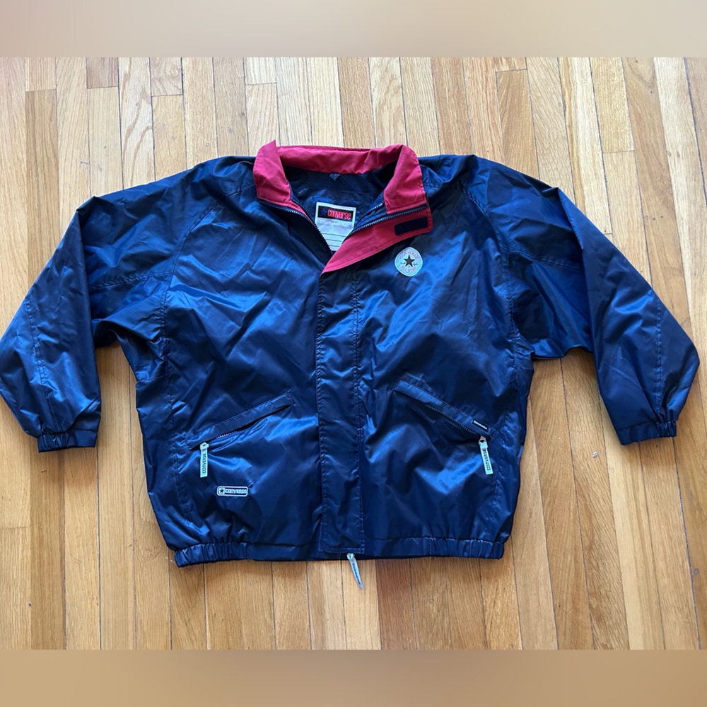 Blue Converse All Star Windbreaker Jacket - Men's Size Medium